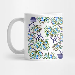 Blue Bonsai Orange Mug